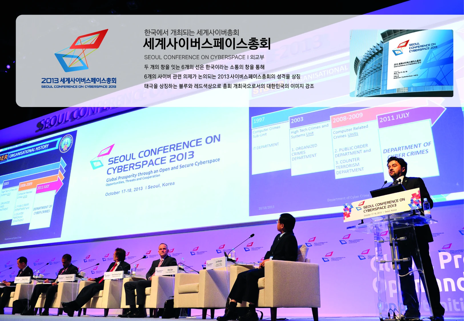 2013 세계사이버스페이스총회 EI — 행사 심벌·로고 조합